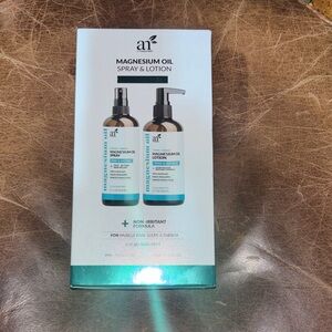 Magnesium Oil Spray & Lotion Set - Black and White